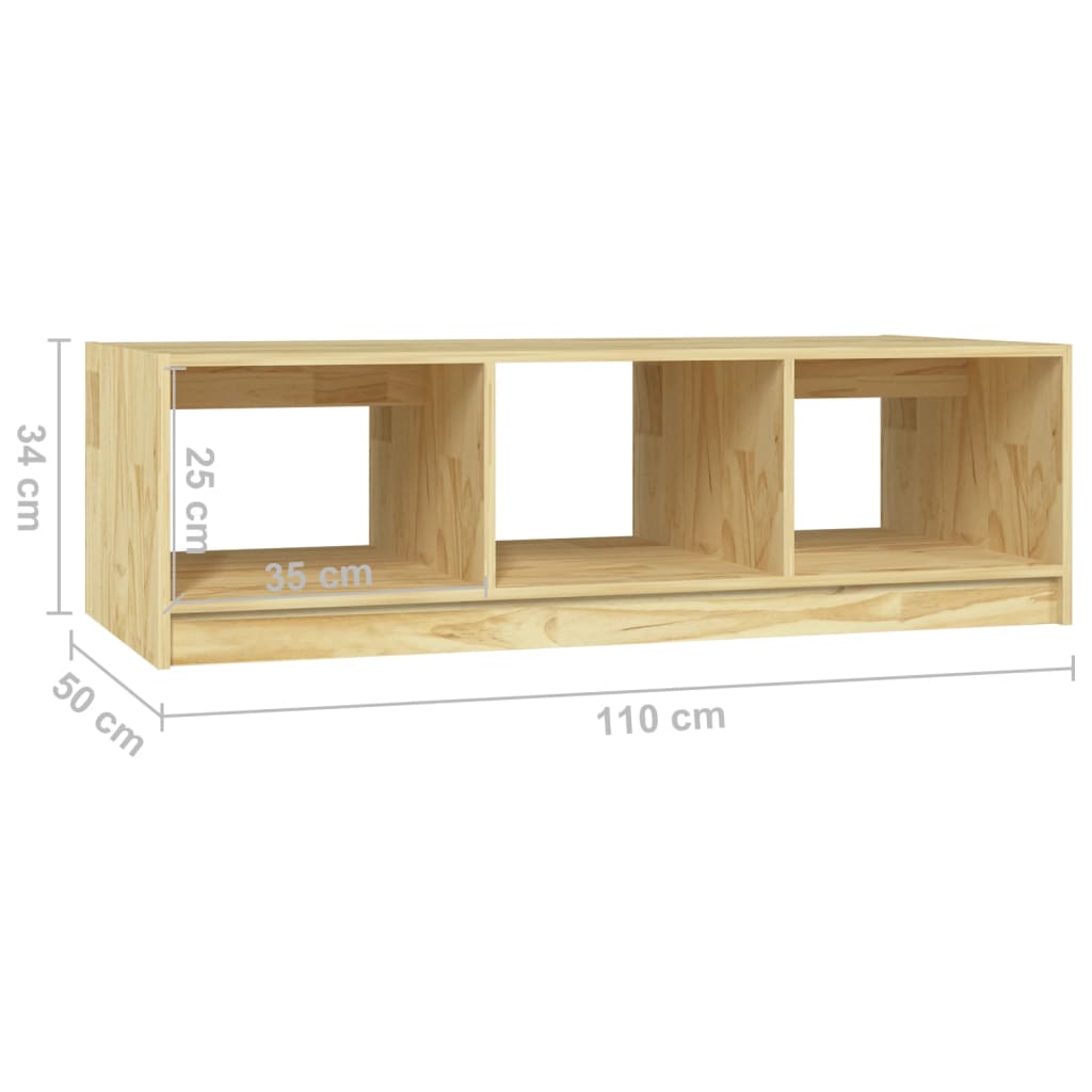 Salongbord Sofabord Tre heltre furu 110x50x34 cm