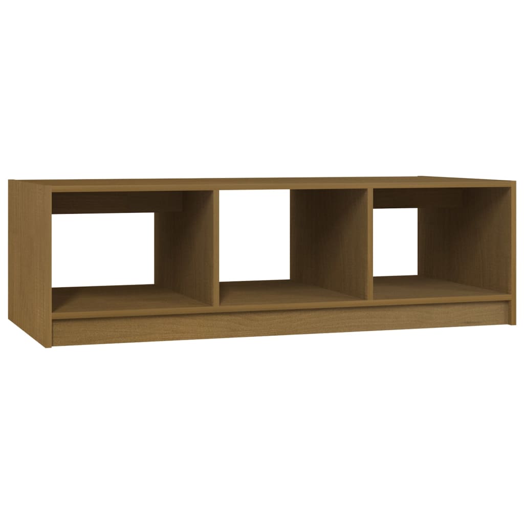 Salongbord Sofabord Tre heltre furu Honningbrun 110x50x34 cm
