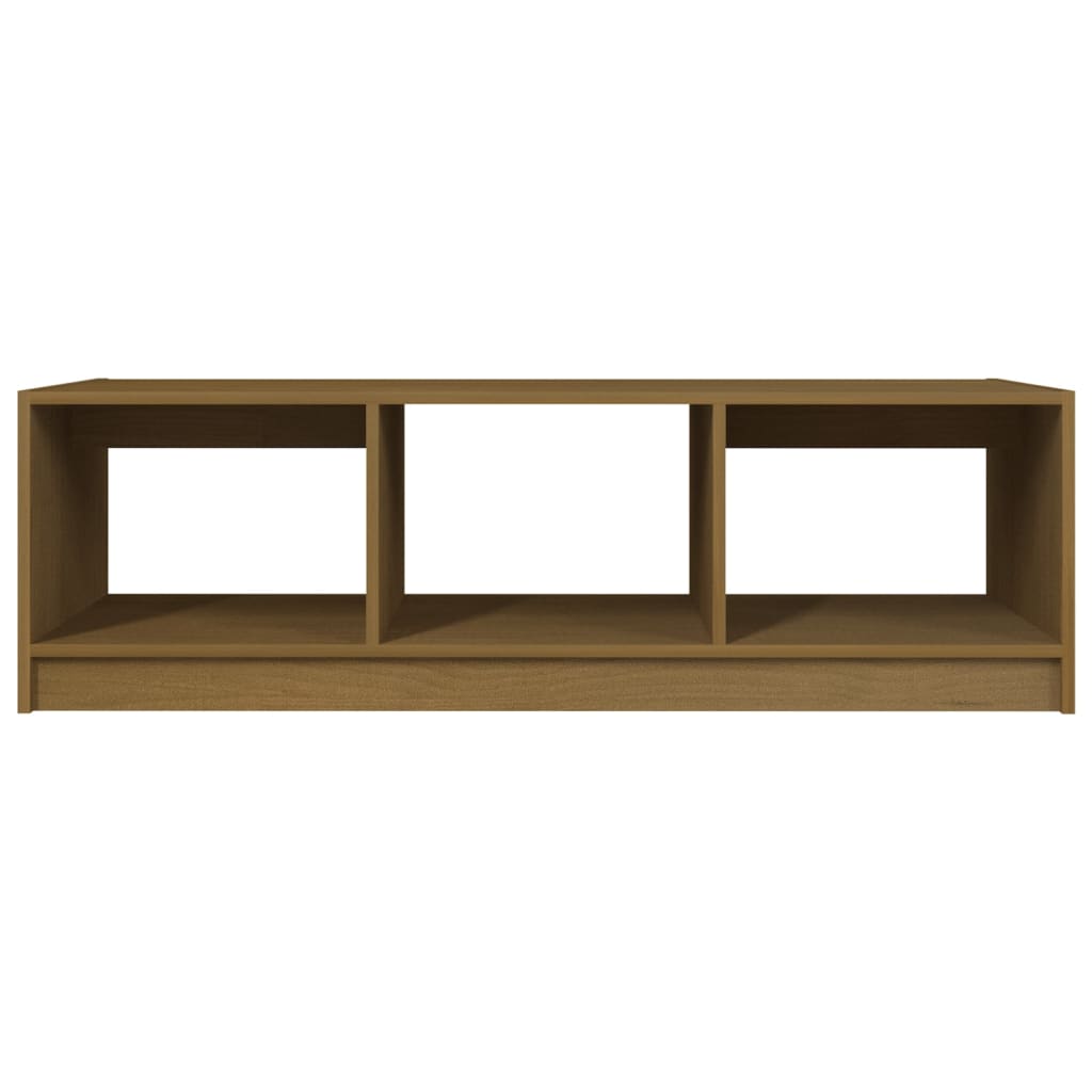 Salongbord Sofabord Tre heltre furu Honningbrun 110x50x34 cm