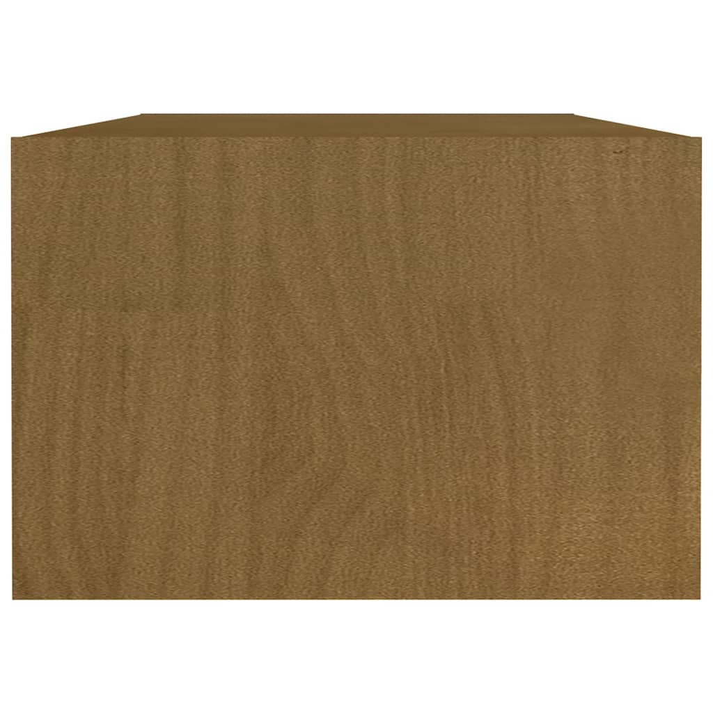 Salongbord Sofabord Tre heltre furu Honningbrun 110x50x34 cm