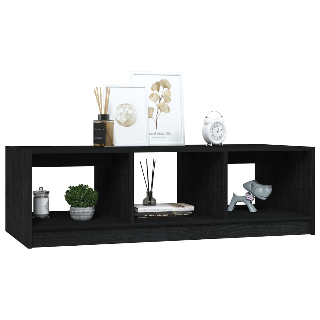Salongbord Sofabord Svart 110x50x34 cm heltre furu