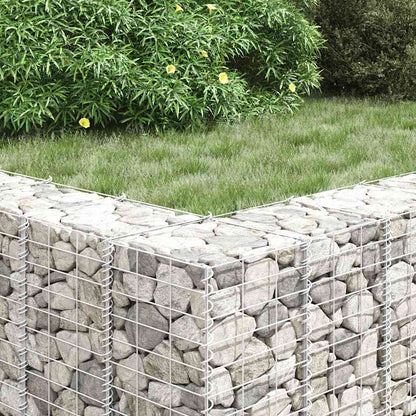 Gabion høybed 4 stk 30x30x50/100/150/200 cm jern