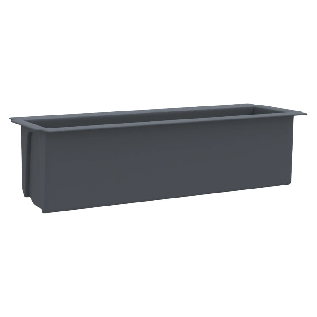 Utendørs Blomsterkasse Plantekasse Polypropen (PP) grå for europaller 12 stk 36x13,5x9,5 cm