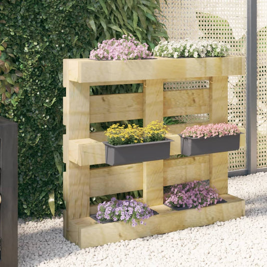 Utendørs Blomsterkasse Plantekasse Polypropen (PP) grå for europaller 12 stk 36x13,5x9,5 cm