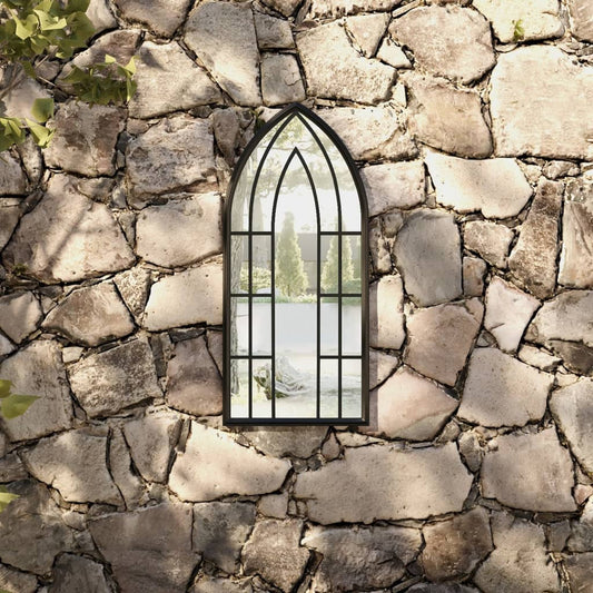 Veggspeil Svart 70x30 cm jern