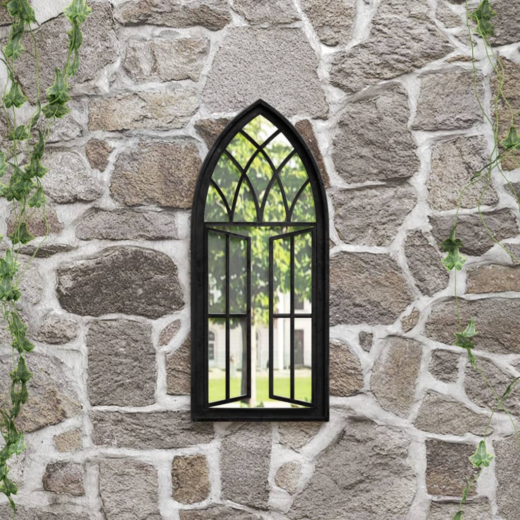 Veggspeil Svart 70x30 cm jern