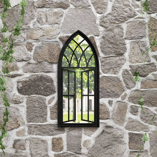Veggspeil Svart 70x30 cm jern