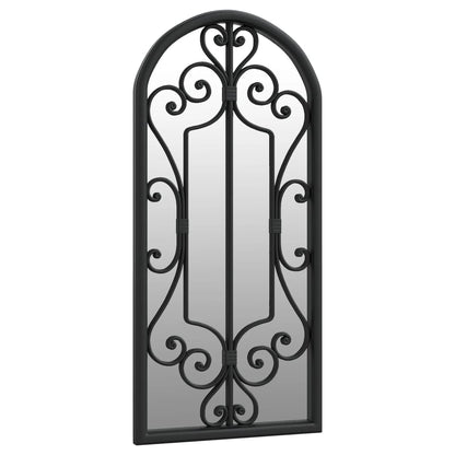 Veggspeil Svart 100x45 cm jern