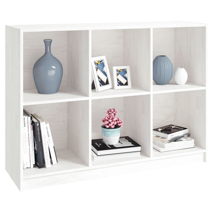 Bokhylle Hvit 104x33x76 cm heltre furu