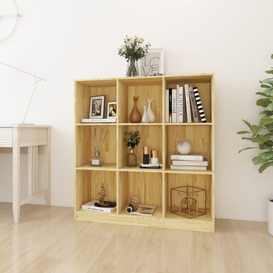 Bokhylle Tre Romdeler 104x33,5x110 cm heltre furu