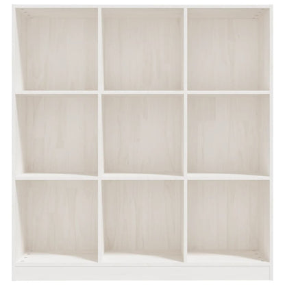 Bokhylle Hvit Romdeler 104x33,5x110 cm heltre furu