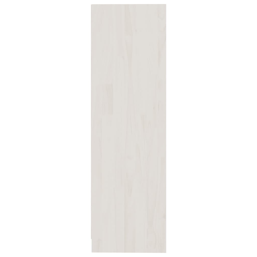 Bokhylle Hvit Romdeler 104x33,5x110 cm heltre furu