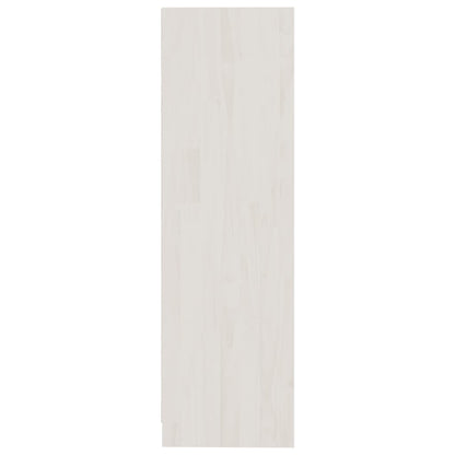 Bokhylle Hvit Romdeler 104x33,5x110 cm heltre furu