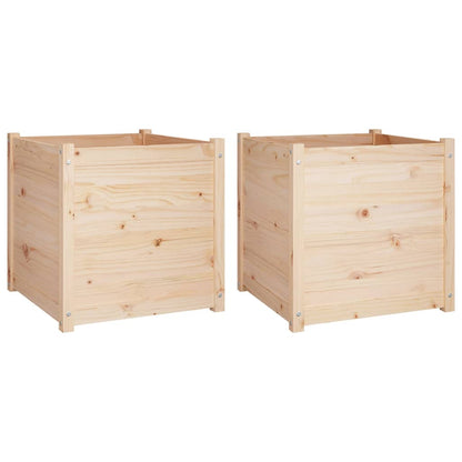 Plantekasser 2 stk 60x60x60 cm heltre furu