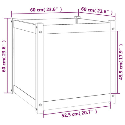 Plantekasser 2 stk 60x60x60 cm heltre furu