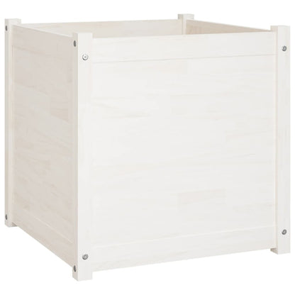 Plantekasser hvit 2 stk 60x60x60 cm heltre furu