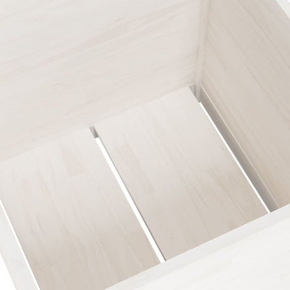 Plantekasser hvit 2 stk 60x60x60 cm heltre furu