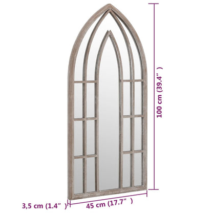 Veggspeil sand 100x45 cm jern