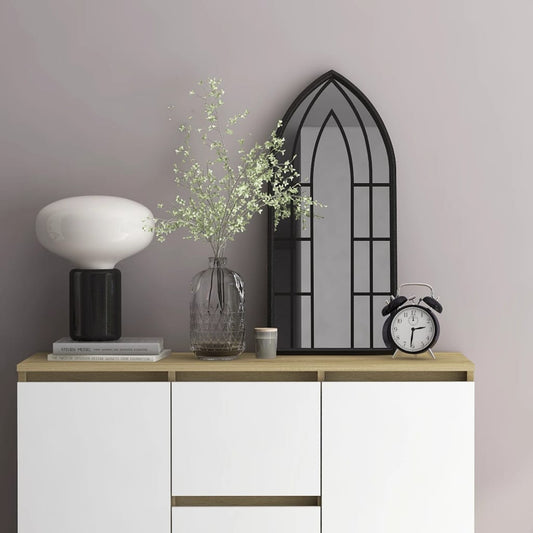 Veggspeil Svart 70x30 cm jern