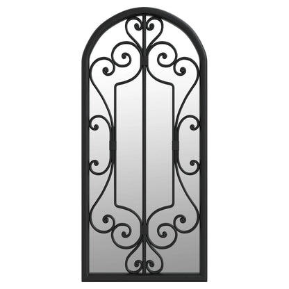 Veggspeil Svart 100x45 cm jern