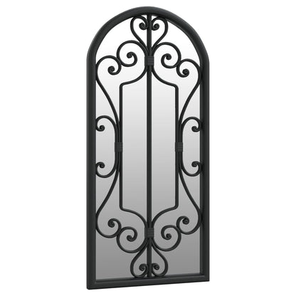 Veggspeil Svart 100x45 cm jern