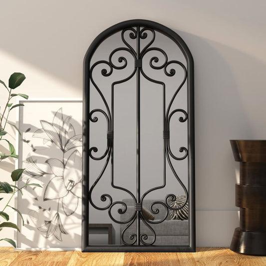 Veggspeil Svart 100x45 cm jern