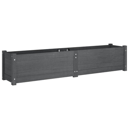 Høybed 2 stk grå 150x31x31 cm heltre furu