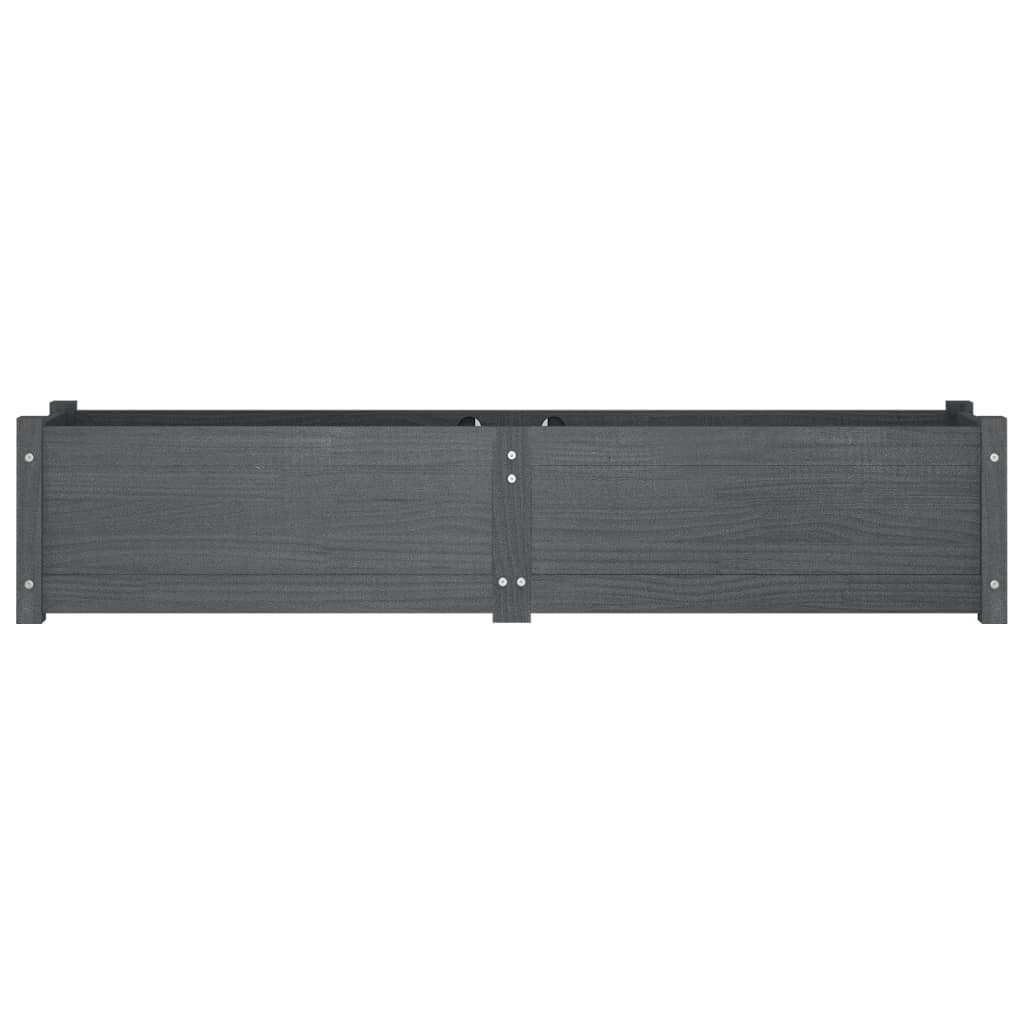 Høybed 2 stk grå 150x31x31 cm heltre furu