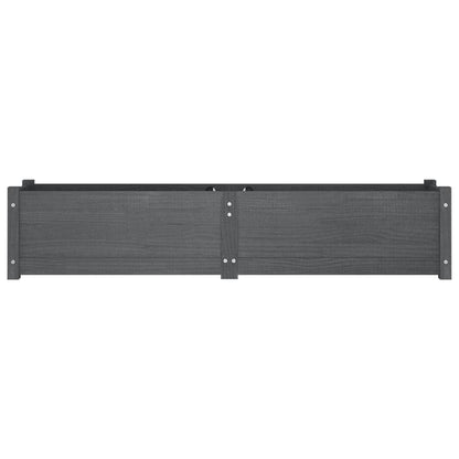 Høybed 2 stk grå 150x31x31 cm heltre furu