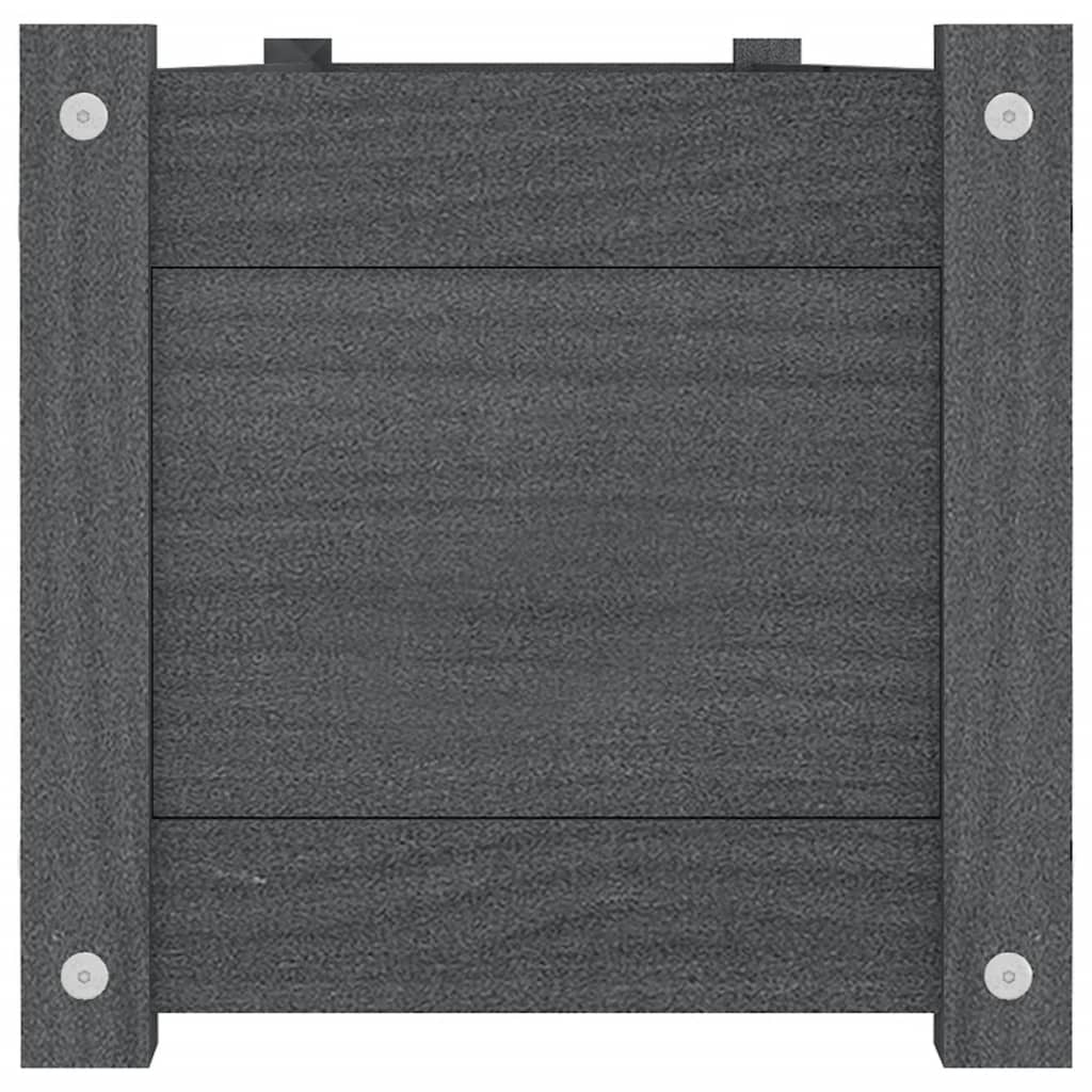 Høybed 2 stk grå 150x31x31 cm heltre furu