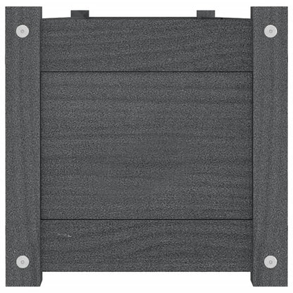 Høybed 2 stk grå 150x31x31 cm heltre furu