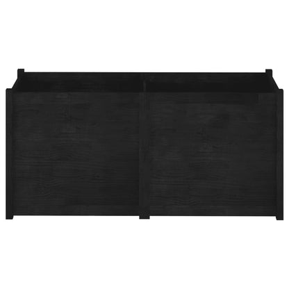 Plantekasse 150x50x70 cm heltre furu svart