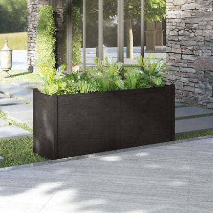 Plantekasse 150x50x70 cm heltre furu svart
