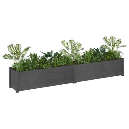 Plantekasser 2 stk grå 200x31x31 cm heltre furu
