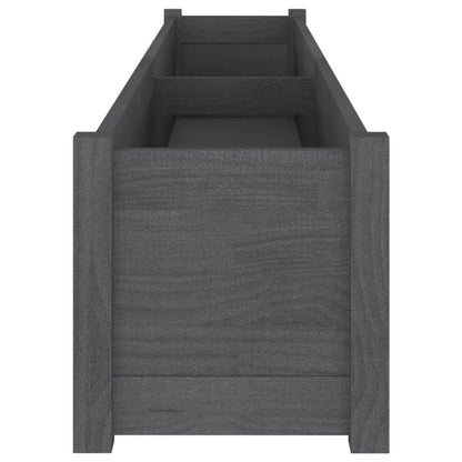 Plantekasser 2 stk grå 200x31x31 cm heltre furu