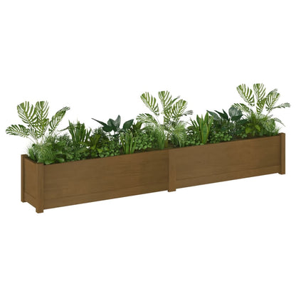 Plantekasser 2 stk honningbrun 200x31x31 cm heltre furu