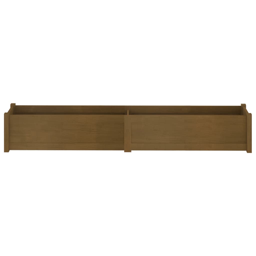 Plantekasser 2 stk honningbrun 200x31x31 cm heltre furu