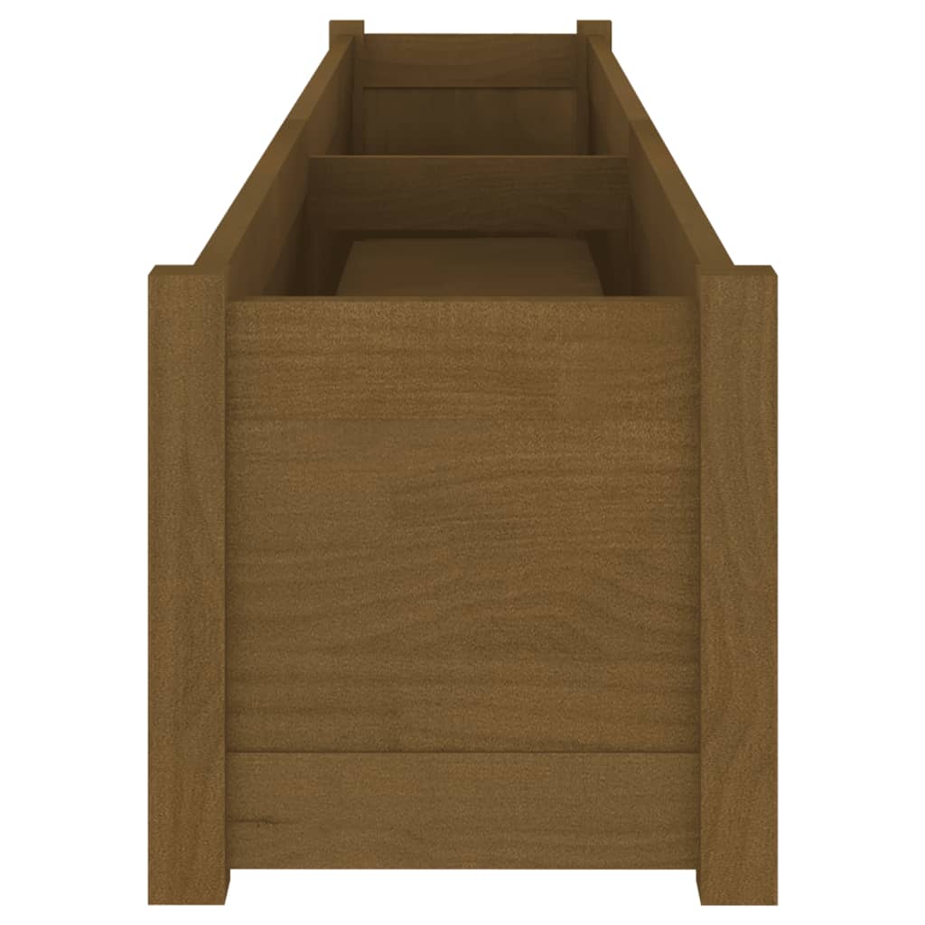 Plantekasser 2 stk honningbrun 200x31x31 cm heltre furu
