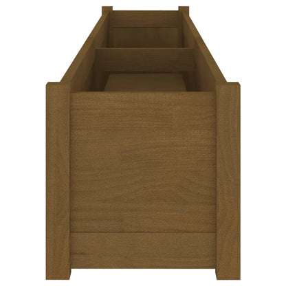 Plantekasser 2 stk honningbrun 200x31x31 cm heltre furu