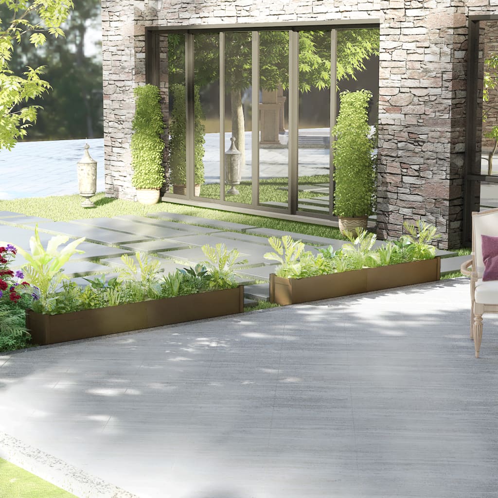 Plantekasser 2 stk honningbrun 200x31x31 cm heltre furu