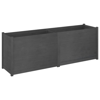 Plantekasse 200x50x70 cm heltre furu grå
