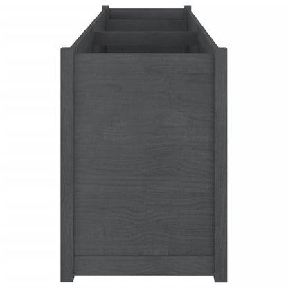 Plantekasse 200x50x70 cm heltre furu grå