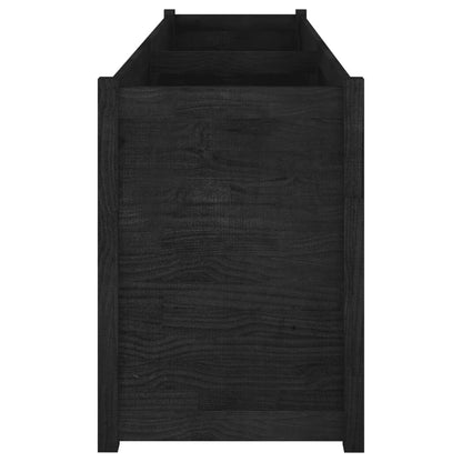 Plantekasse 200x50x70 cm heltre furu svart