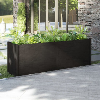 Plantekasse 200x50x70 cm heltre furu svart