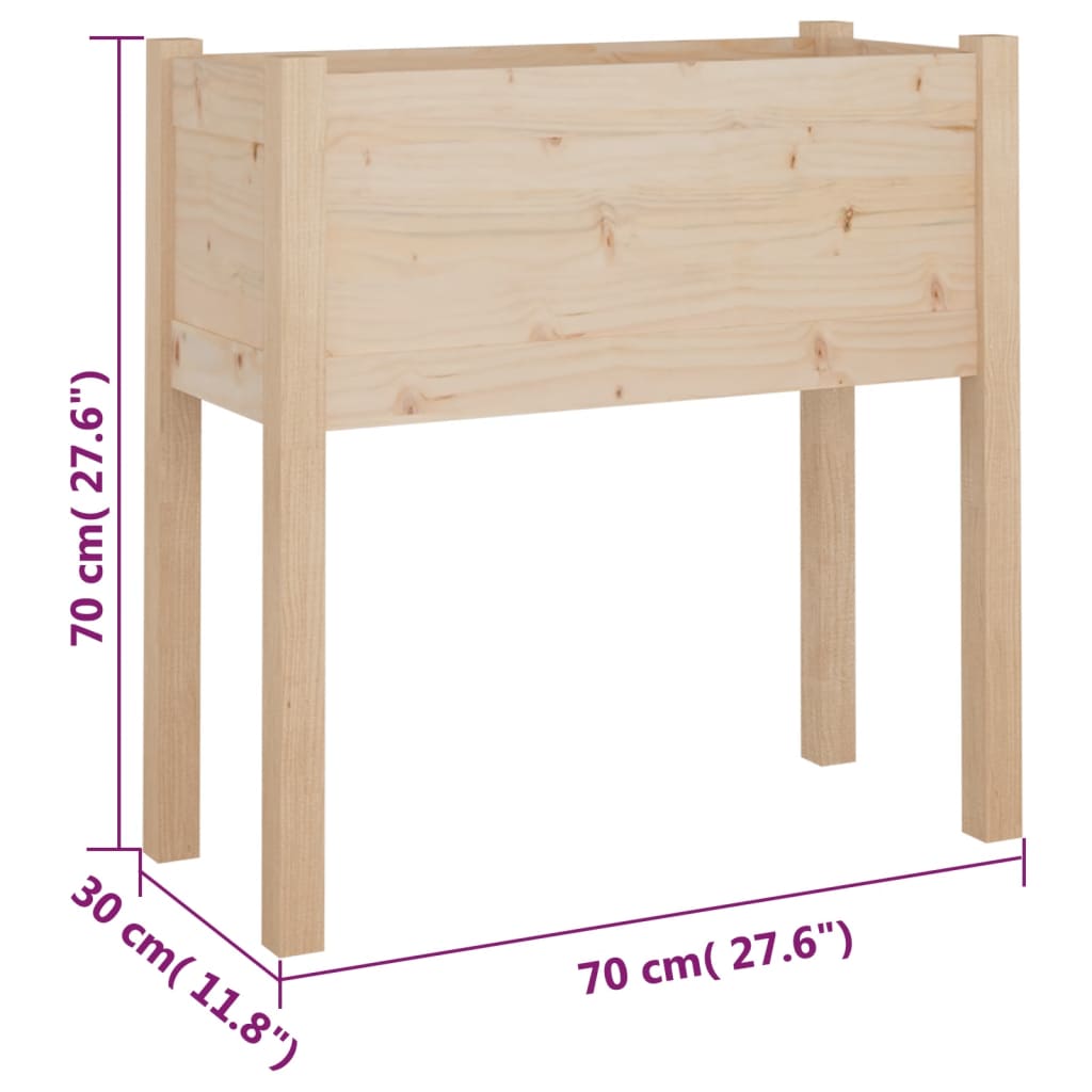 Plantekasse 70x31x70 cm heltre furu