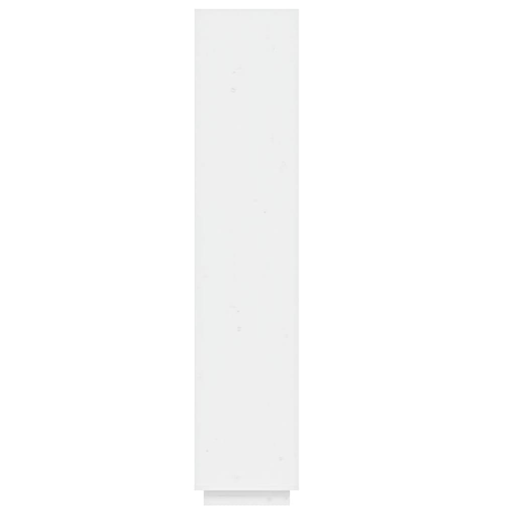 Bokhylle Hvit Romdeler 40x35x167 cm heltre furu