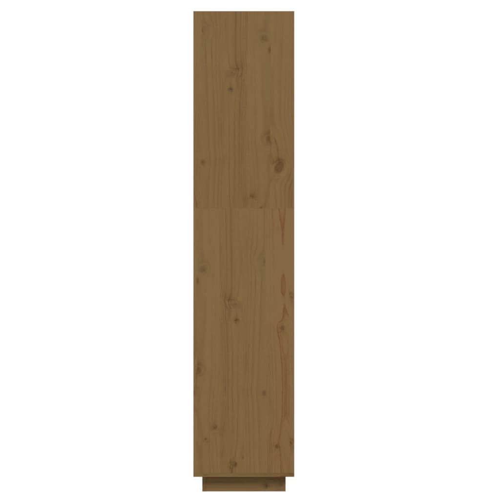 Bokhylle Honningbrun Romdeler 40x35x167 cm heltre furu