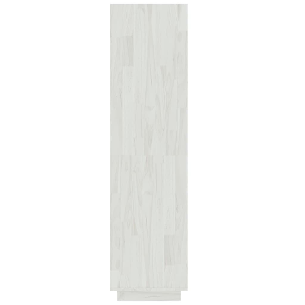 Bokhylle Hvit Romdeler 60x35x135 cm heltre furu