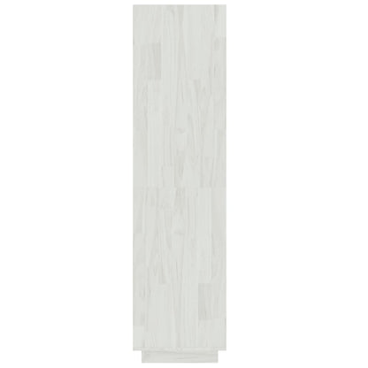 Bokhylle Hvit Romdeler 60x35x135 cm heltre furu