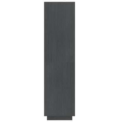 Bokhylle Grå Romdeler 60x35x135 cm heltre furu